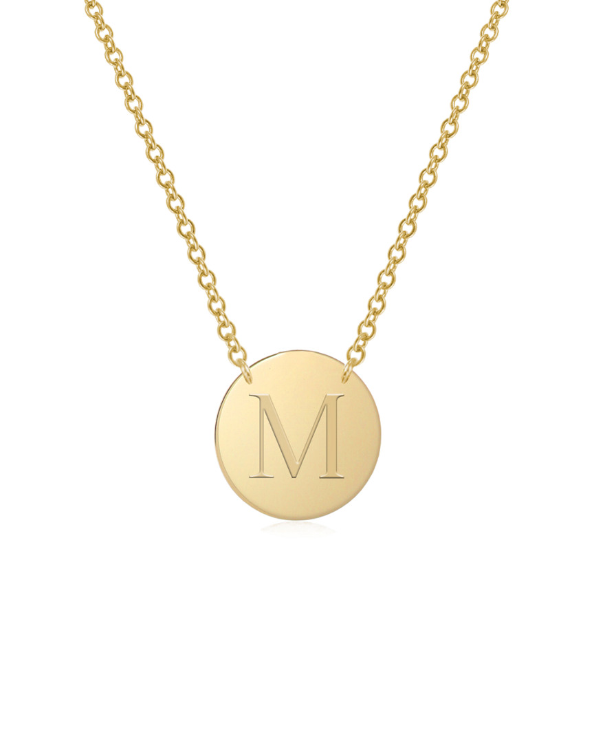 Shop Jane Basch Designs 14k Initial Disc Necklace (a-z)