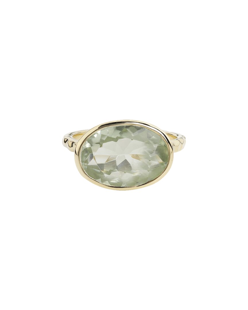 Tiramisu Silver 4.90 Ct. Tw. Green Amethyst Ring