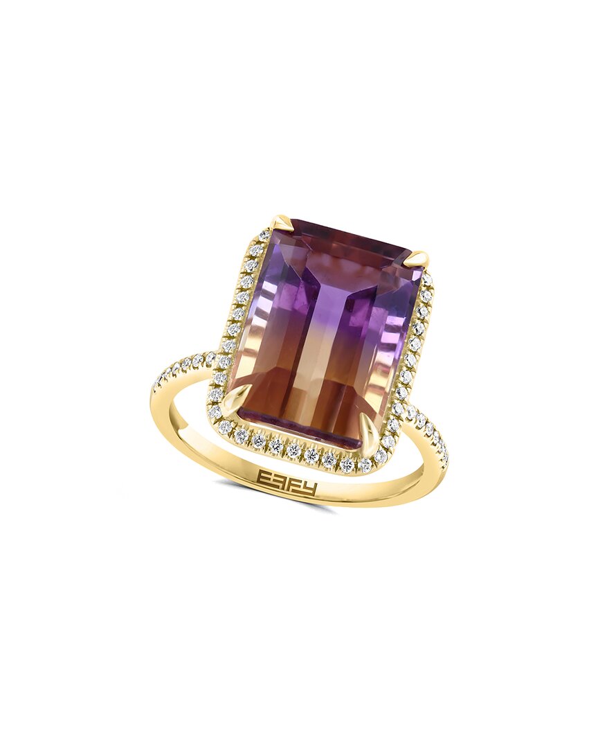 Effy Fine Jewelry 14k 9.93 Ct. Tw. Diamond & Ametrine Ring