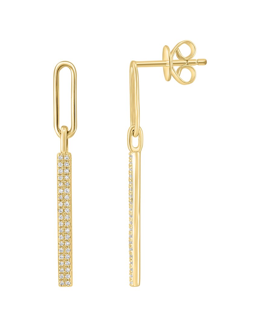 Effy Fine Jewelry Gold Over Silver 0.23 ct. tw. Diamond Earrings
