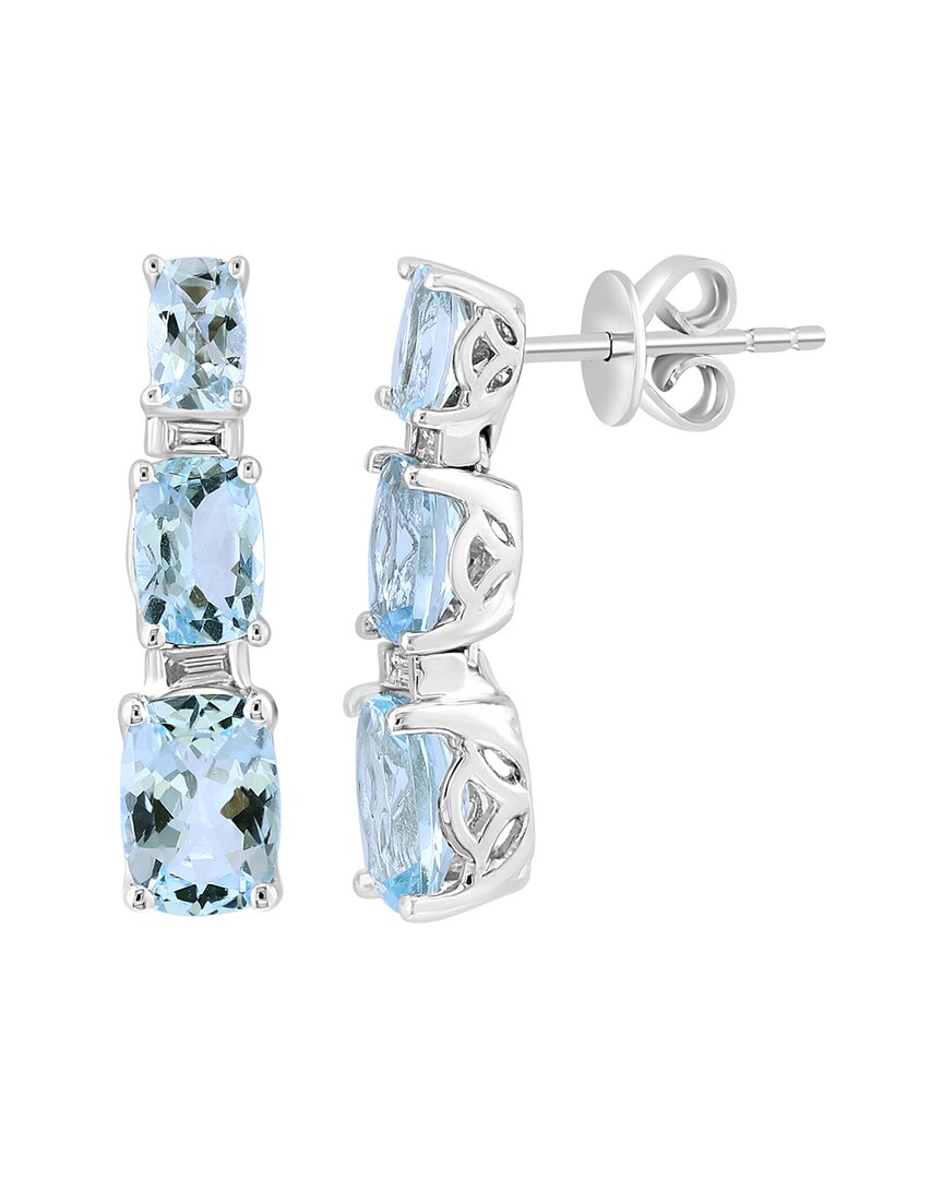 Effy Fine Jewelry 14K 3.86 ct. tw. Diamond & Aquamarine Earrings