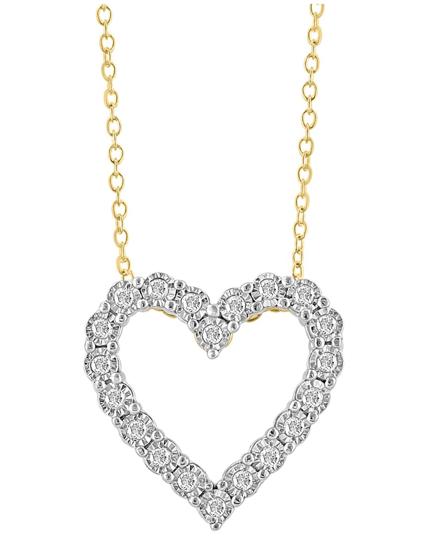 Effy Fine Jewelry Gold Over Silver 0.22 ct. tw. Diamond Necklace