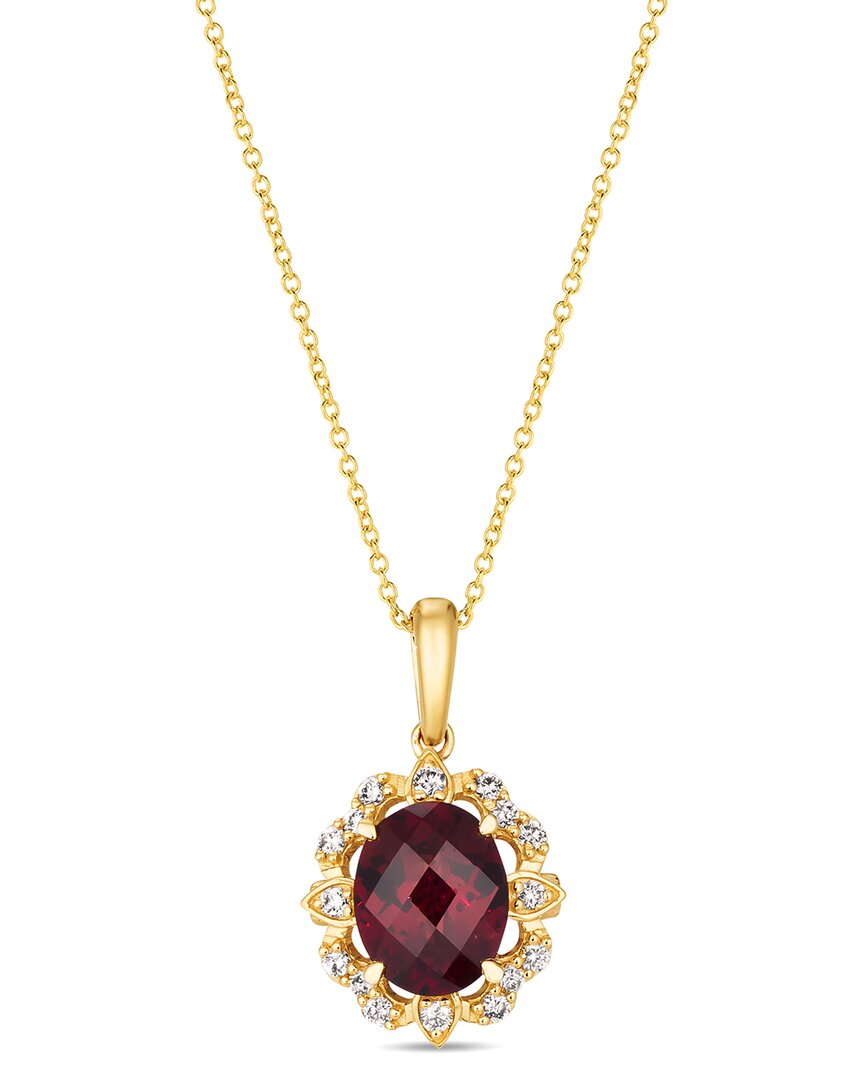 Le Vian 14k 3.47 Ct. Tw. Diamond & Garnet Pendant