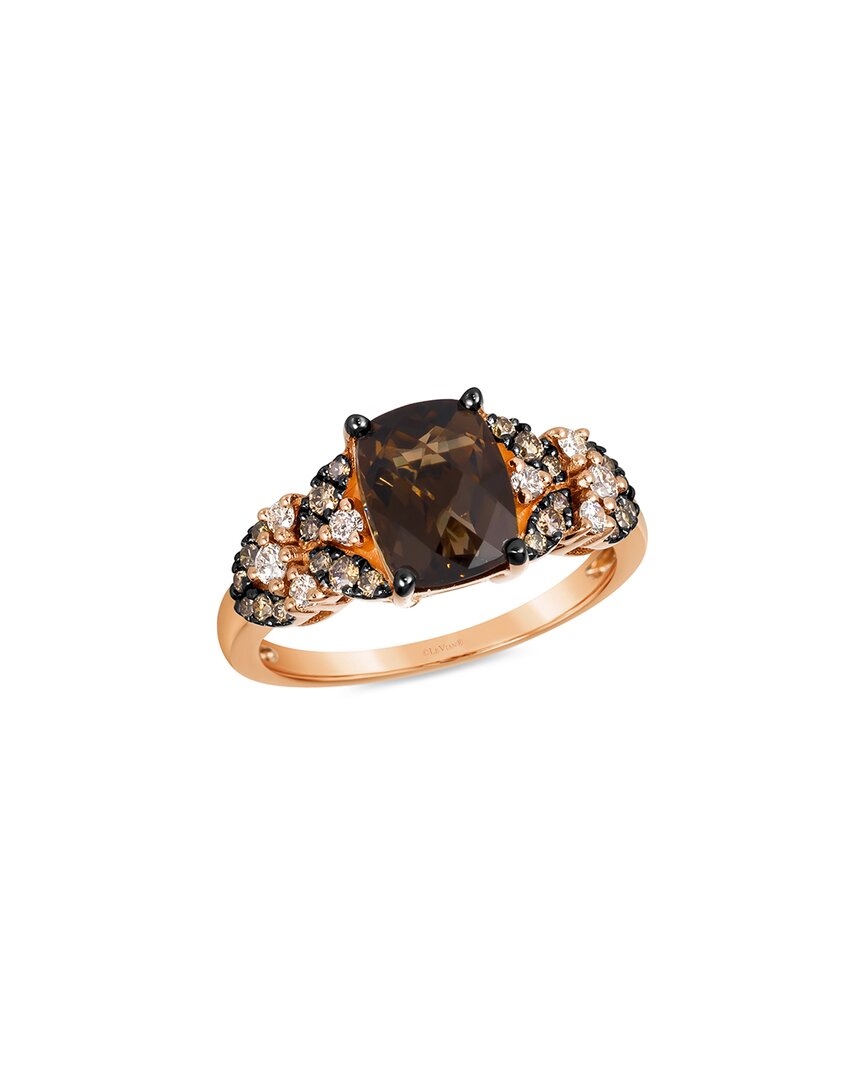 Le Vian Mosaic Collection 14k Rose Gold 1.76 Ct. Tw. Diamond & Chocolate Quartz Ring