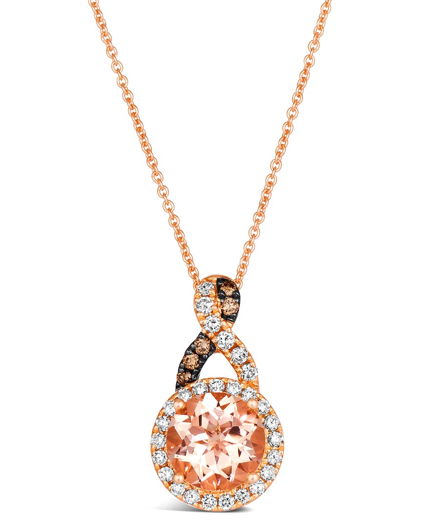 Le Vian Peach Morganite (1-3/8 Ct. T.w.), Nude Diamond (1/4 Ct. T.w.) & Chocolate Diamond (1/20 Ct. T.w.) Ro