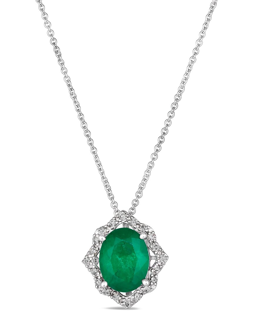 Le Vian 14k 1.44 Ct. Tw. Diamond & Emerald Pendant