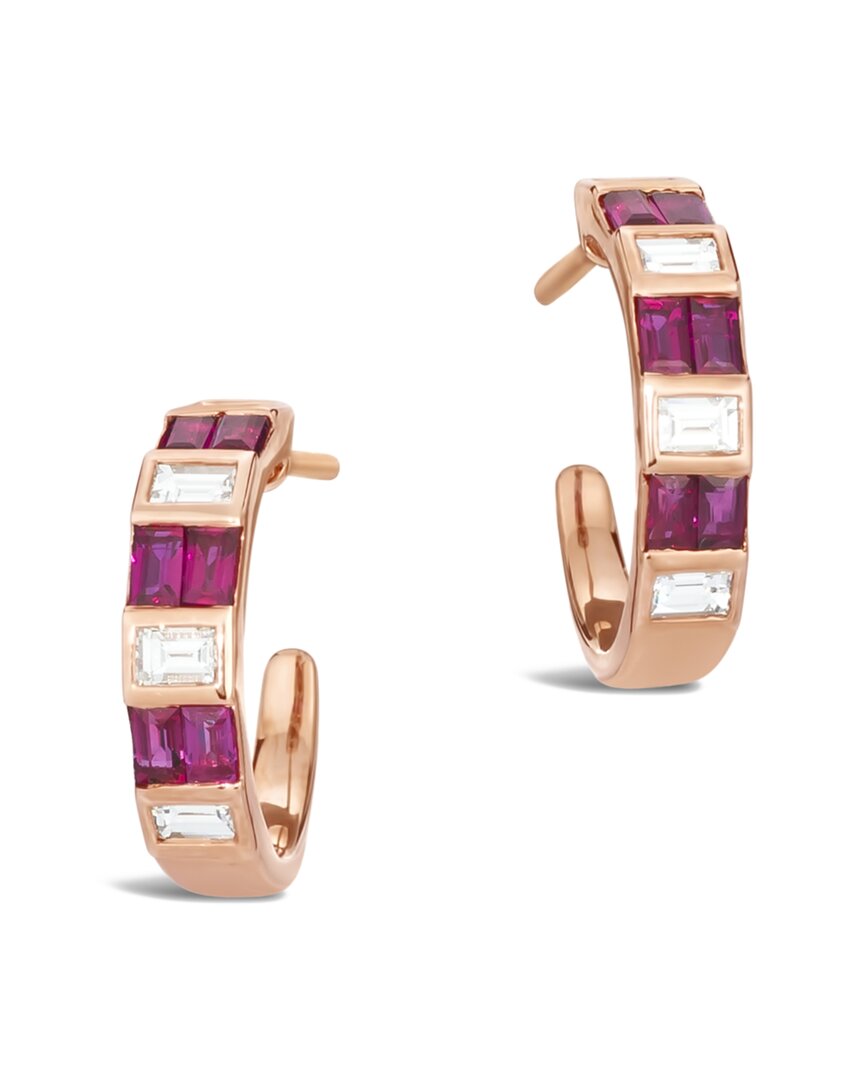 Le Vian ® 14k Rose Gold 0.94 Ct. Tw. Diamond & Ruby Earrings
