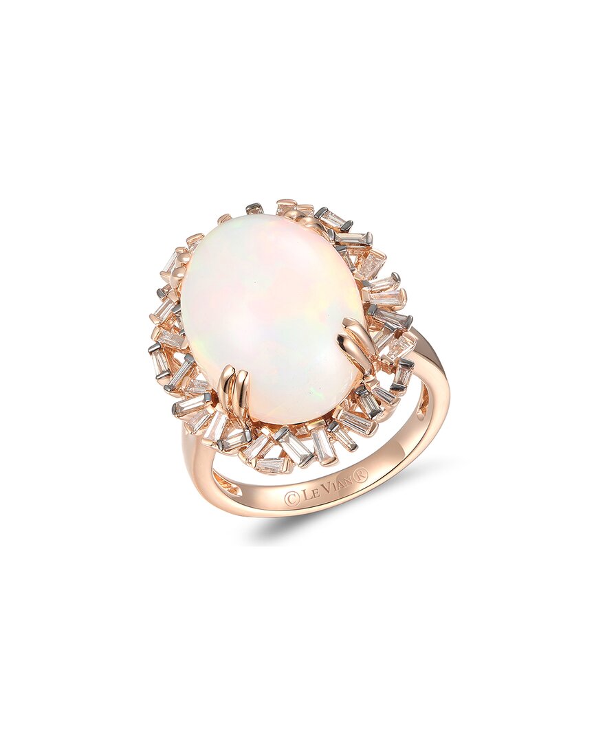 Le Vian Pastels 14k Rose Gold 6.29 Ct. Tw. Diamond & Opal Ring