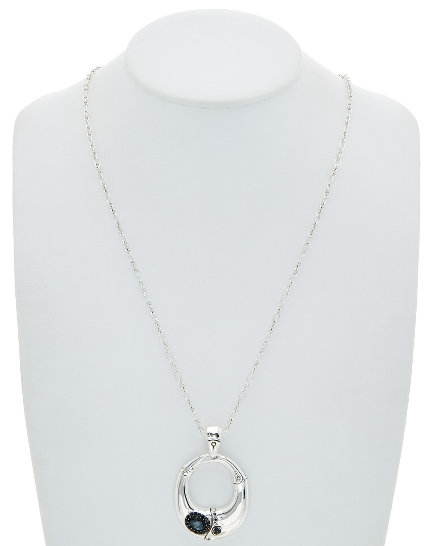 Shop John Hardy Bamboo Silver Gemstone Necklace In Nocolor