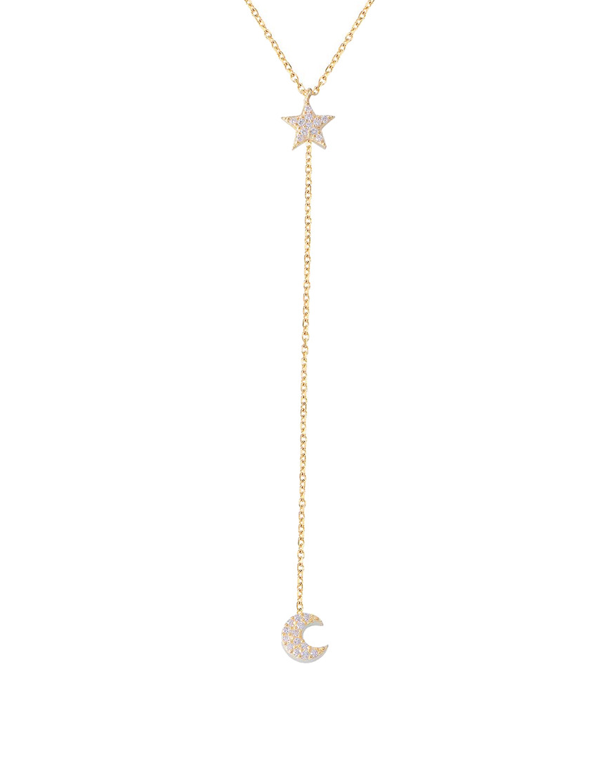 Gabi Rielle Gold Over Silver Cz Necklace