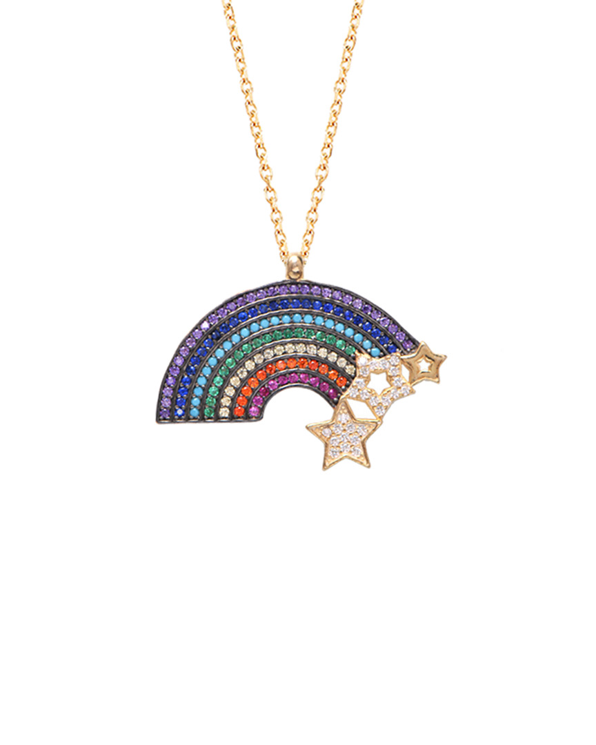 Gabi Rielle Gold Over Silver Cz Necklace