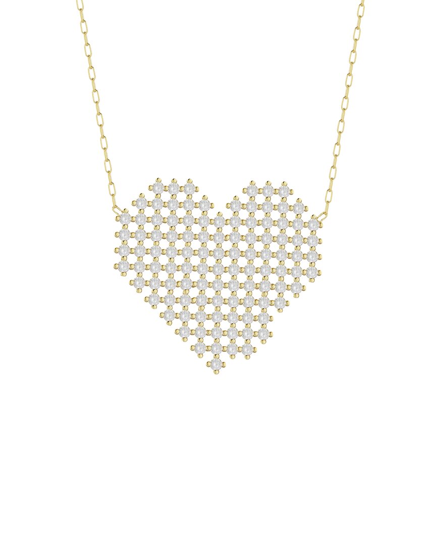 Glaze Jewelry Cubic Zirconia Heart Pendant Necklace