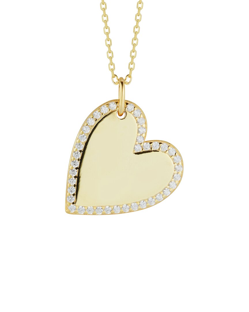 Glaze Jewelry Silver Cz Heart Halo Pave Necklace