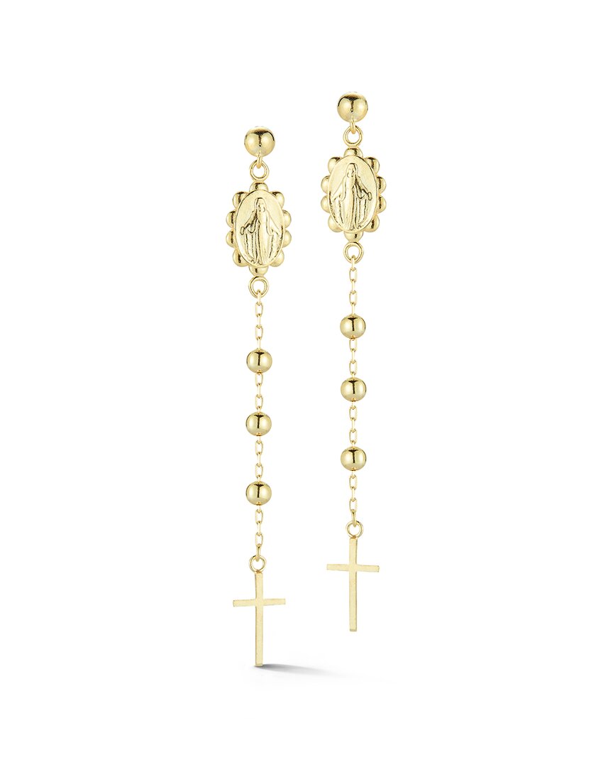 Glaze Jewelry Silver Rosary Drop Earrings In Gold
