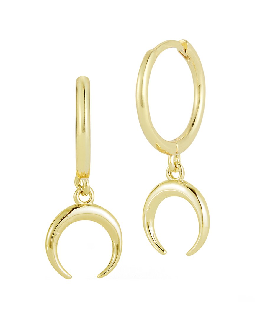 Glaze Jewelry Yellow Gold Vermeil Horn Drop Huggie Earrings