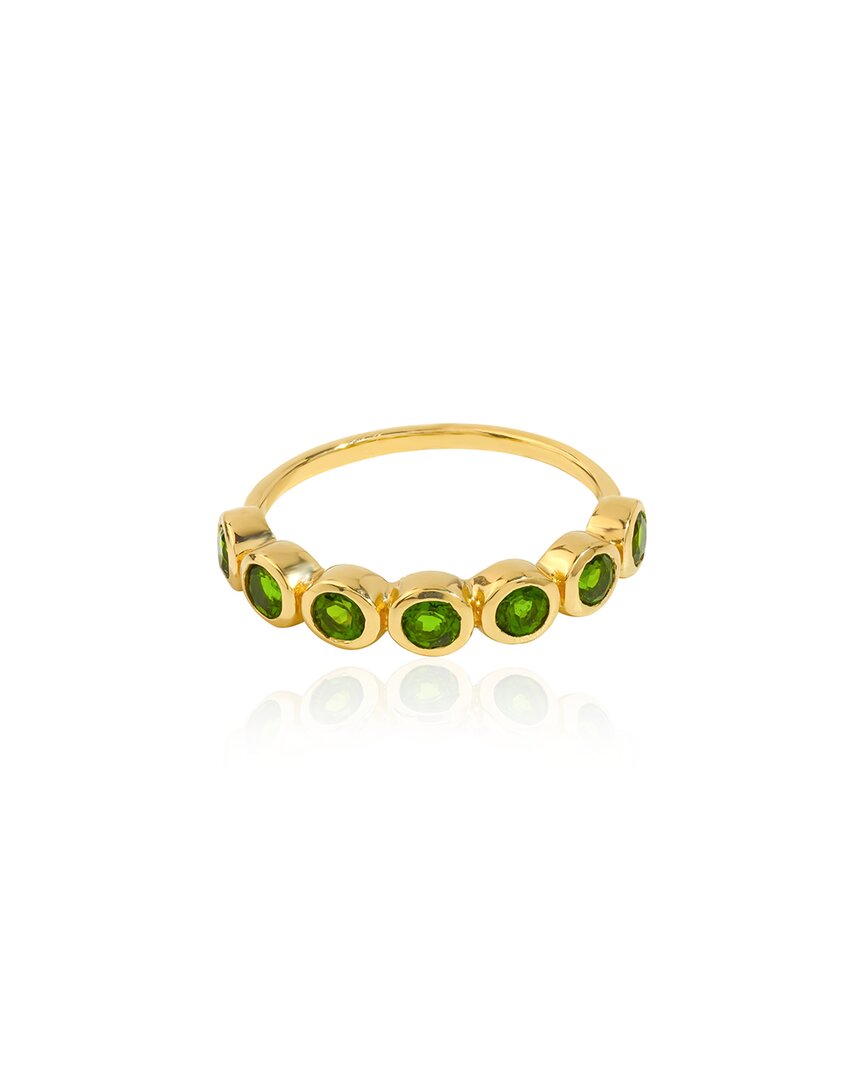 Tiramisu 14k Over Silver 0.86 Ct. Tw. Chrome Diopside Ring