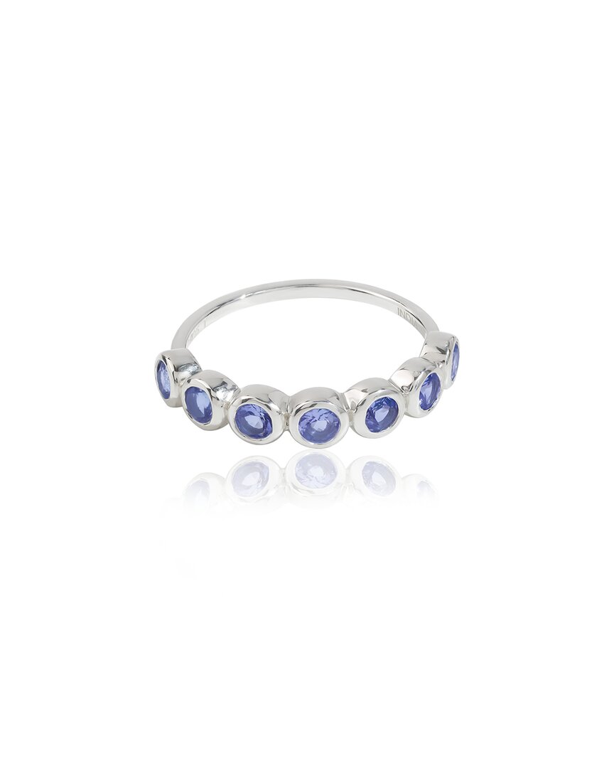 Tiramisu Silver 0.78 Ct. Tw. Tanzanite Ring
