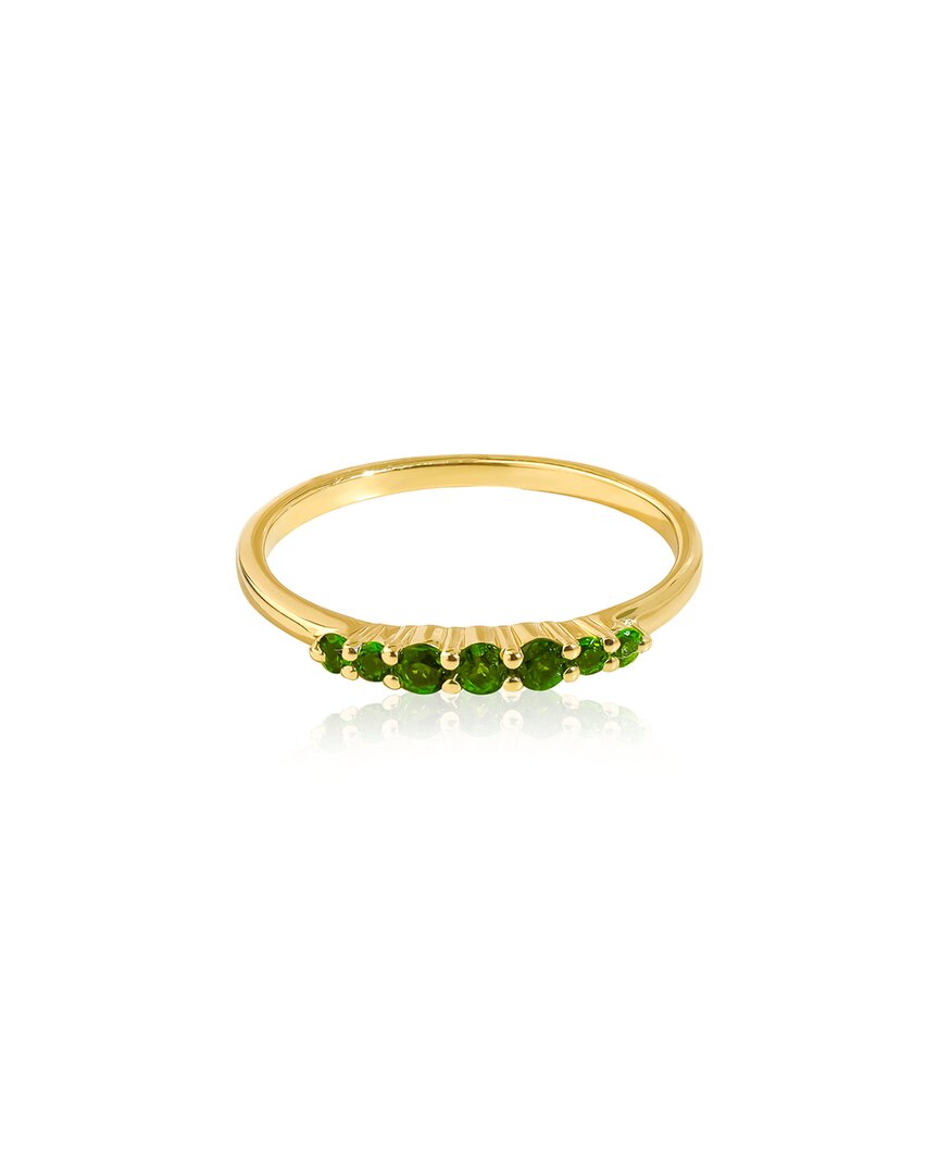 Tiramisu 14k Over Silver 0.28 Ct. Tw. Chrome Diopside Ring