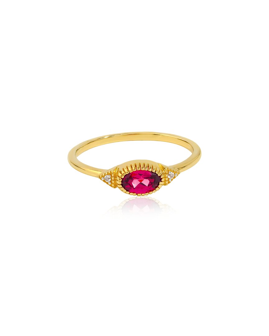 Tiramisu 14k Over Silver 0.63 Ct. Tw. Gemstone Ring