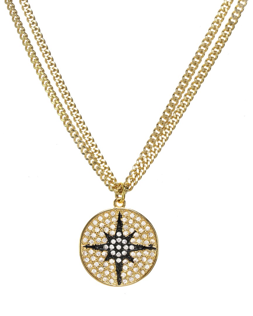 Rachel Reinhardt 14k Plated Cz Starburst Necklace