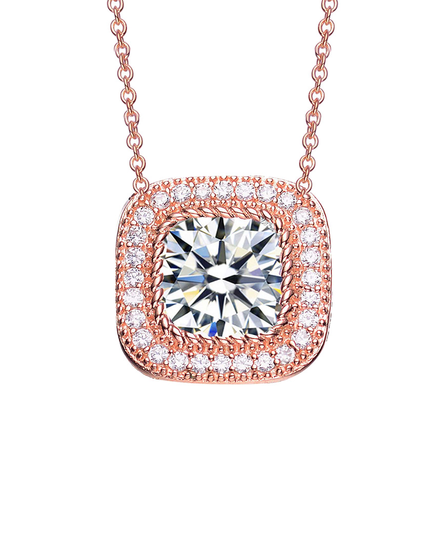 Genevive 14k Rose Gold Vermeil Cz Necklace