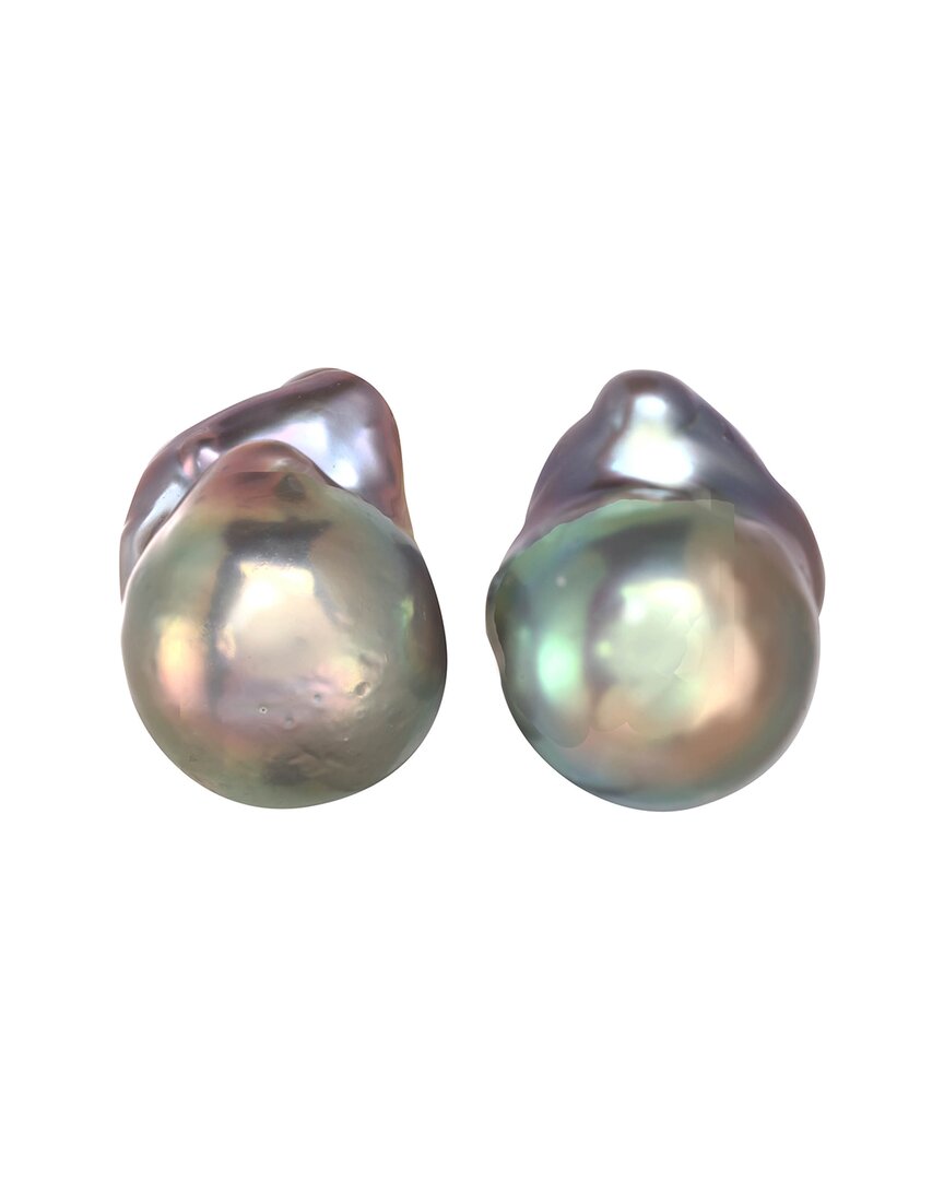 MARGO MORRISON MARGO MORRISON SILVER PEARL CLIP-ON EARRINGS