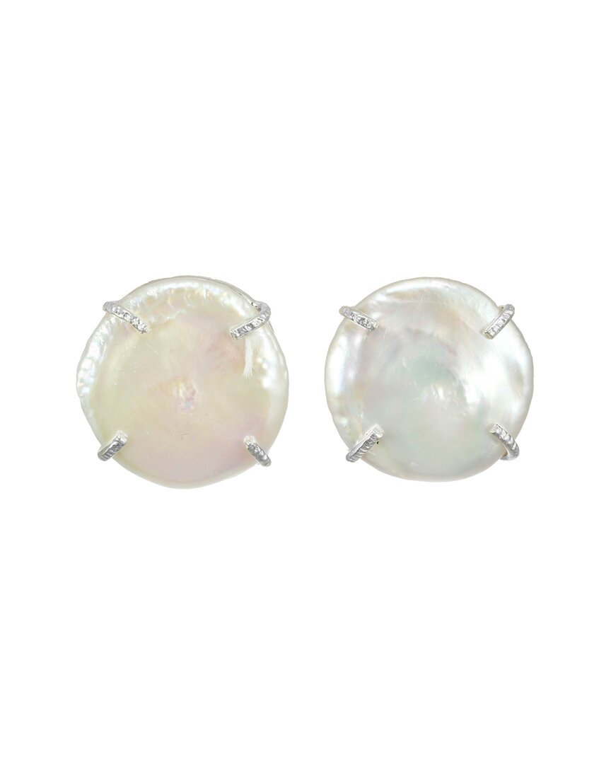MARGO MORRISON MARGO MORRISON SILVER & PEARL EARRINGS