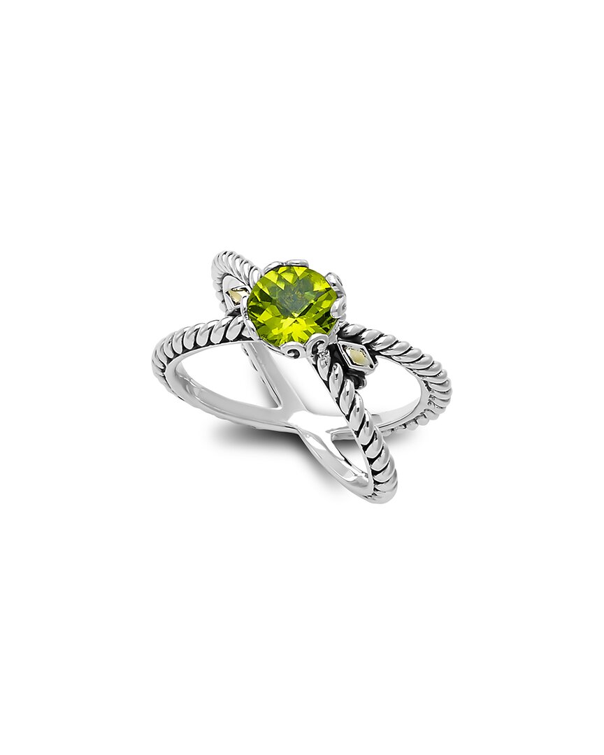 Samuel B. 18k & Silver 1.20 Ct. Tw. Peridot X Ring