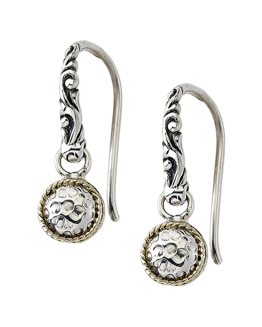 Samuel B. 18k & Silver Hammered Earrings