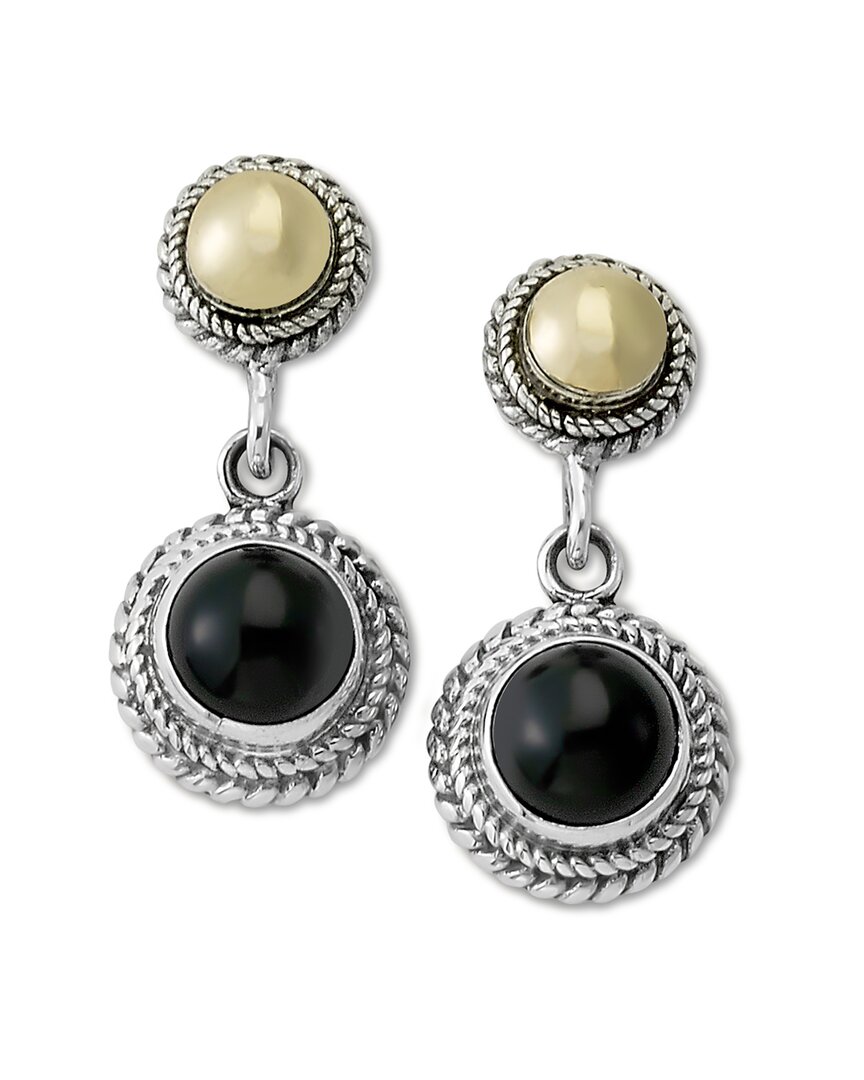 Samuel B. Round Stone Drop Earrings