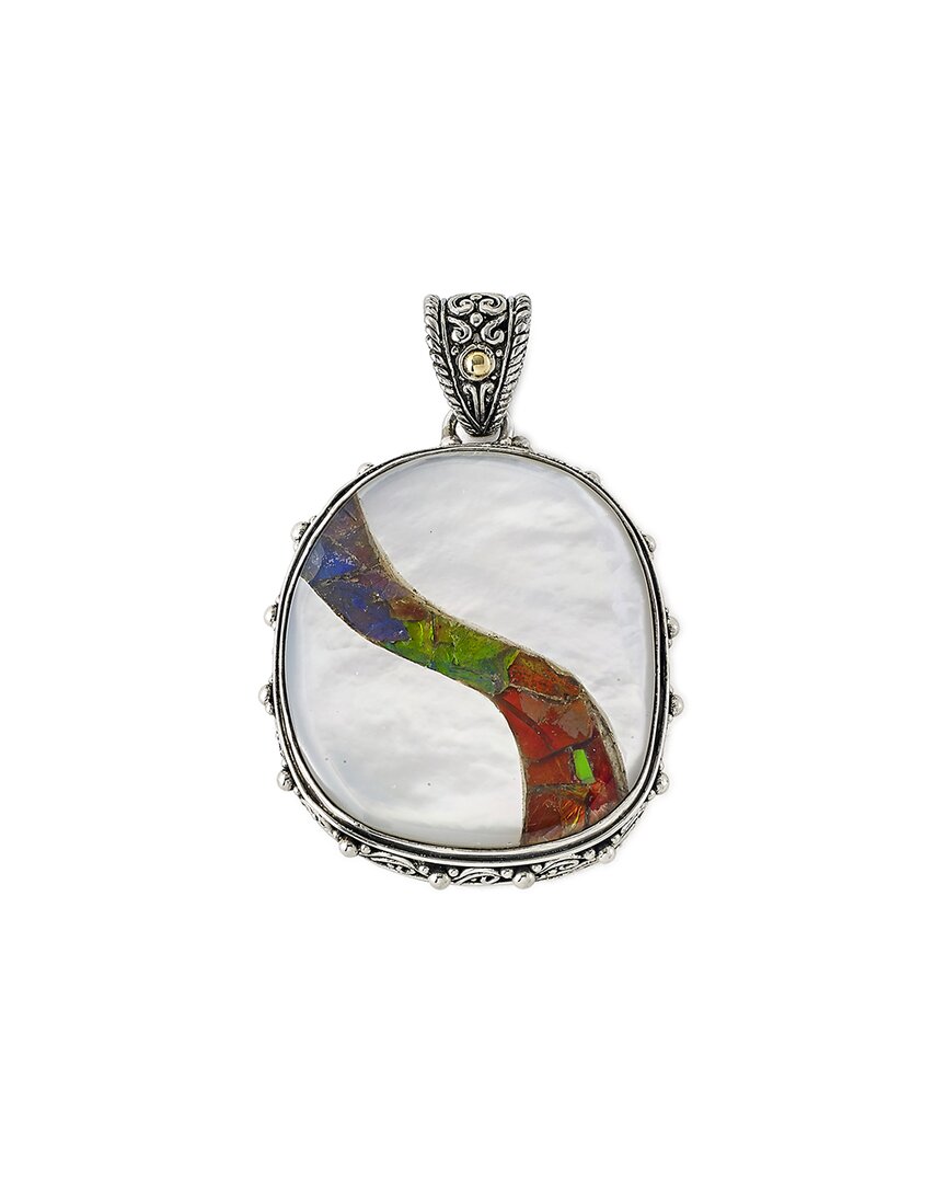 Samuel B. 18k & Silver Ammolite & Pearl River Pendant