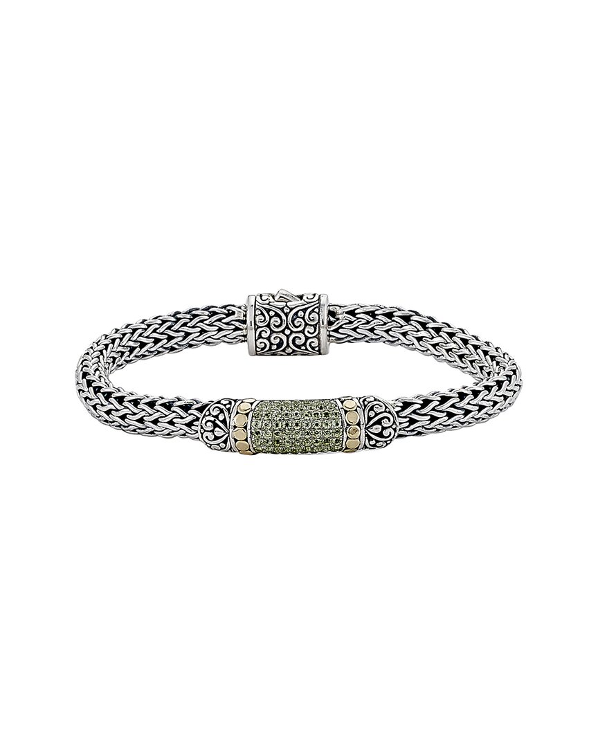 Samuel B. Semiprecious Stone Textured Bangle Bracelet