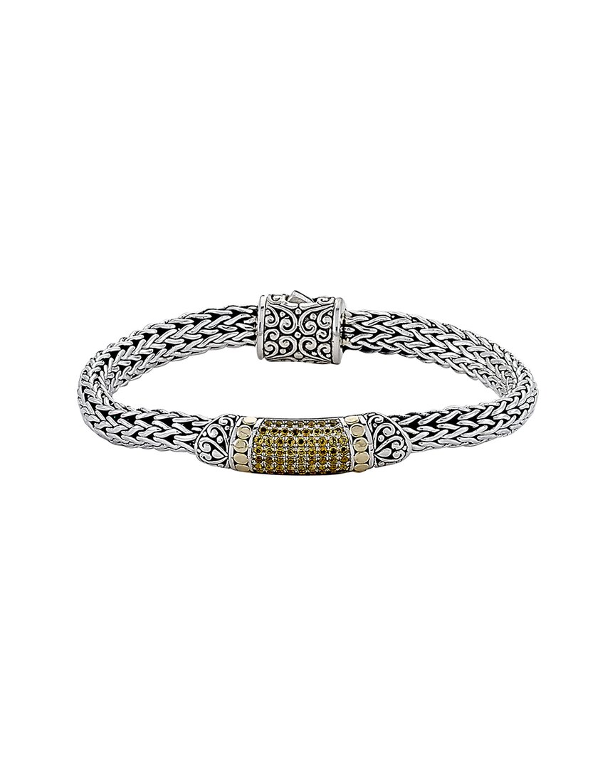 Samuel B. Semiprecious Stone Textured Bangle Bracelet
