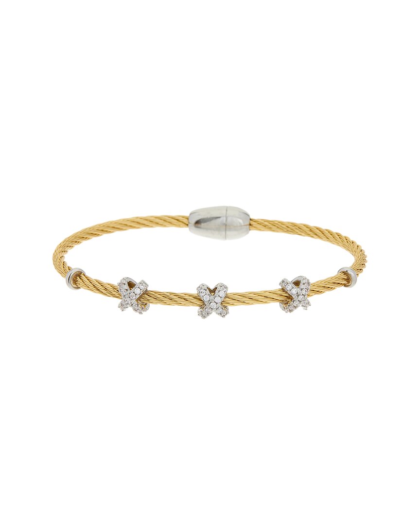 Juvell 18k Plated Cz Bangle Bracelet
