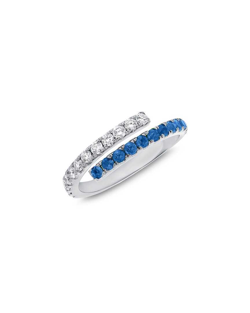 Sabrina Designs 14k 0.55 Ct. Tw. Diamond & Sapphire Bypass Ring