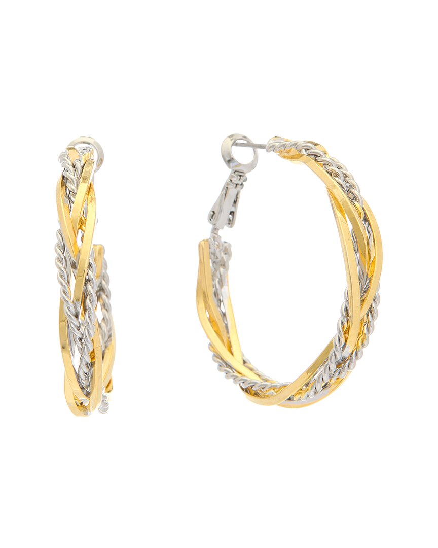 Juvell 18k Plated Braided Hoops
