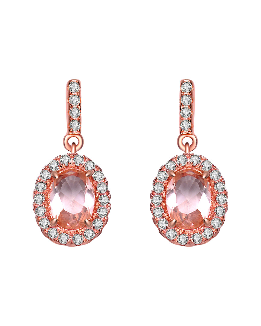 Genevive 14k Rose Gold Vermeil Cz Earrings