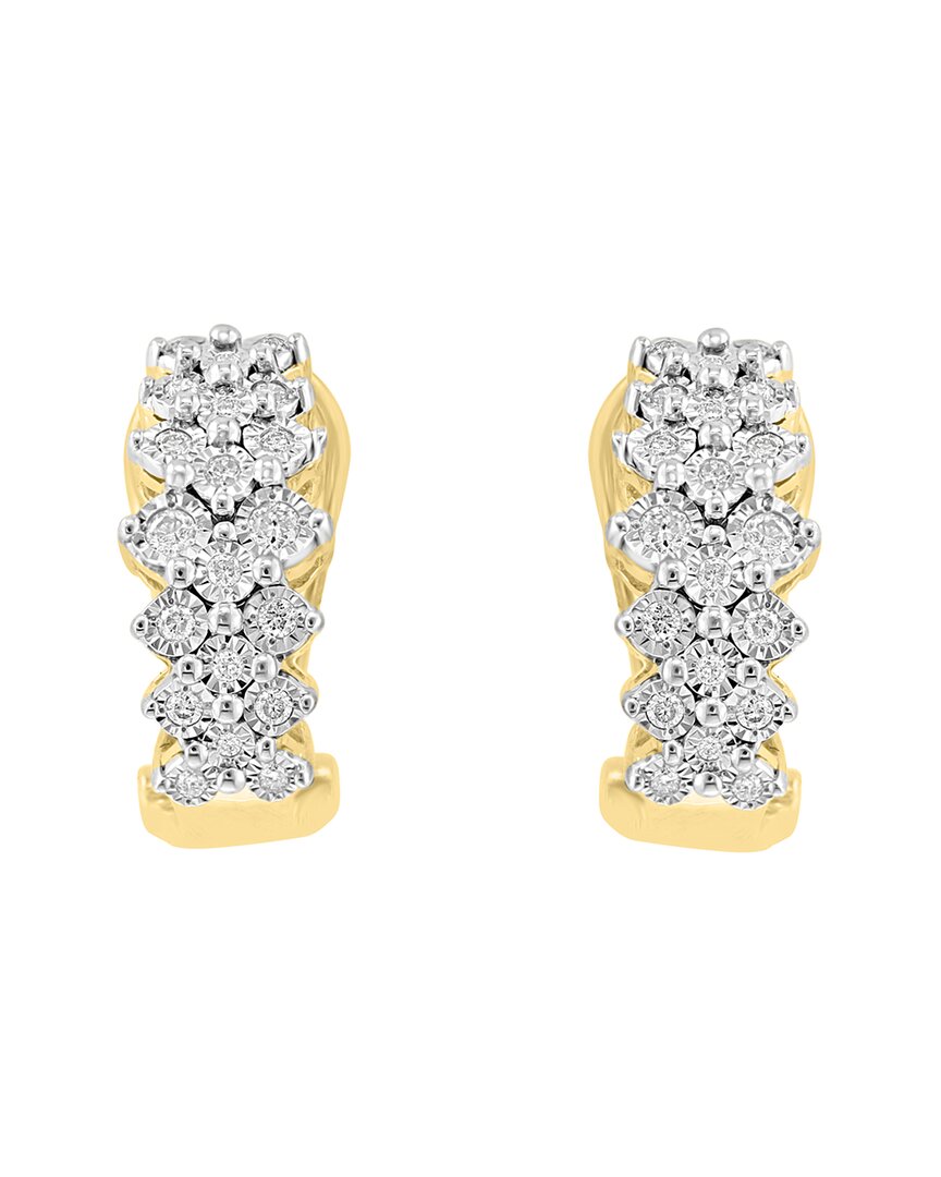 Effy Fine Jewelry 14k Over Silver 0.33 Ct. Tw. Diamond Earrings
