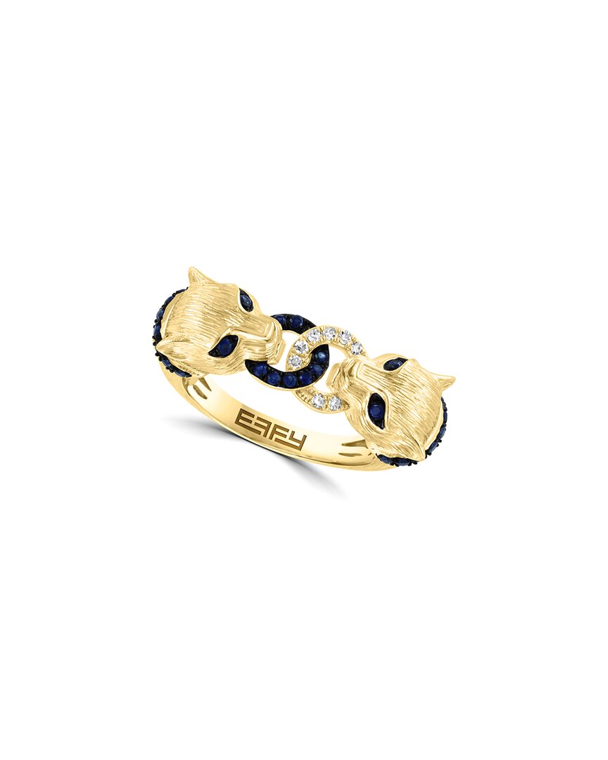 Effy Fine Jewelry 14K 0.36 ct. tw. Diamond & Sapphire Ring