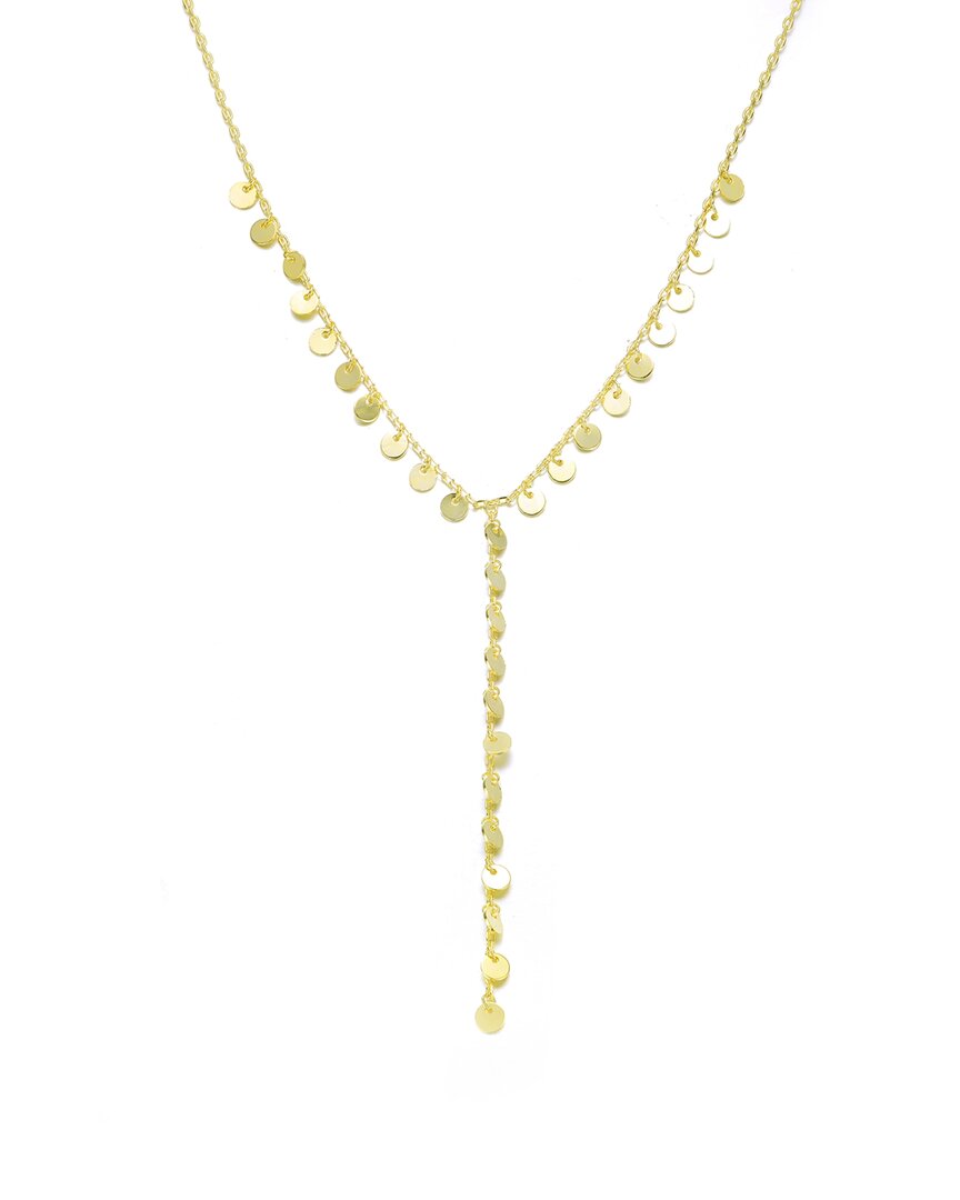 Rachel Glauber 14k Plated Y Necklace In Gold
