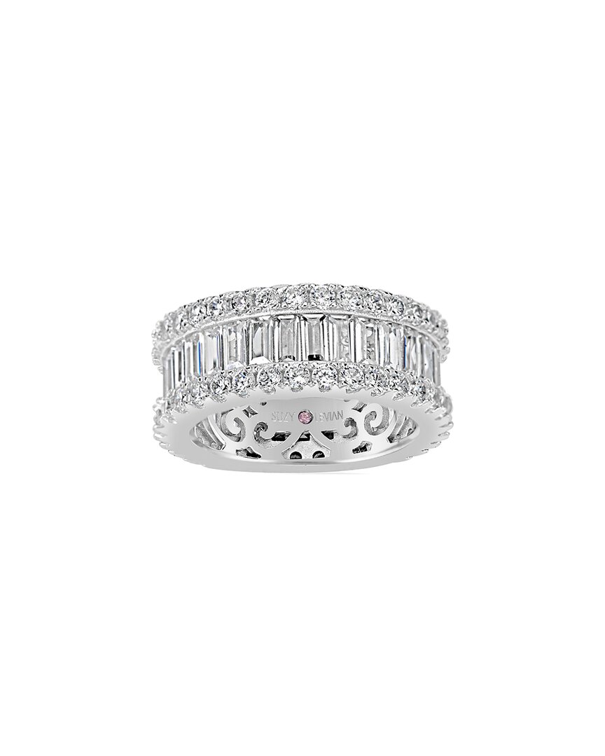 Suzy Levian Silver Cz Eternity Ring