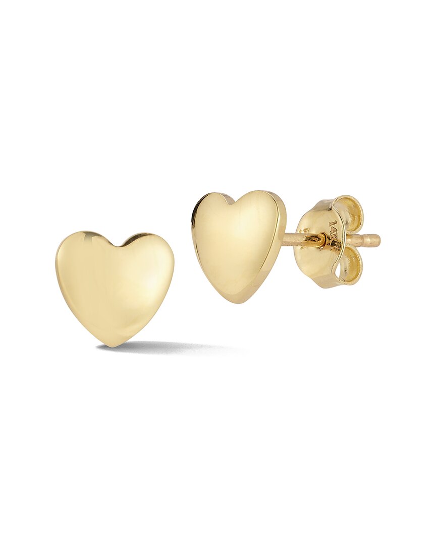 Ember Fine Jewelry 14k Curved Heart Studs