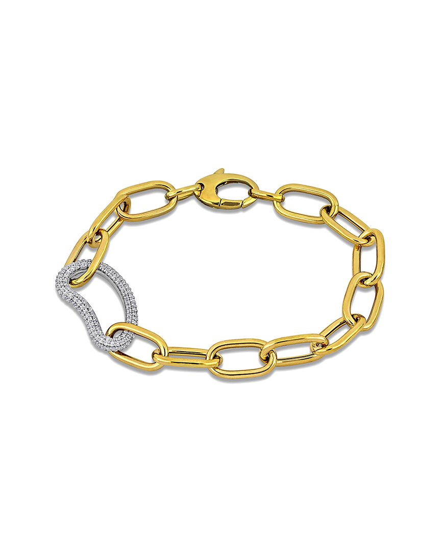 Rina Limor 14k Two-tone 1.85 Ct. Tw. Diamond Link Bracelet