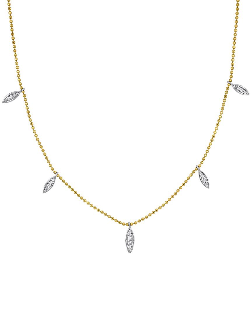 Rina Limor 14k Two-tone 0.09 Ct. Tw. Diamond Charm Necklace