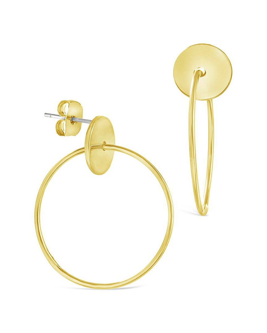 Sterling Forever 14k Rose Gold Vermeil Solid Circle Stud Drop Earrings