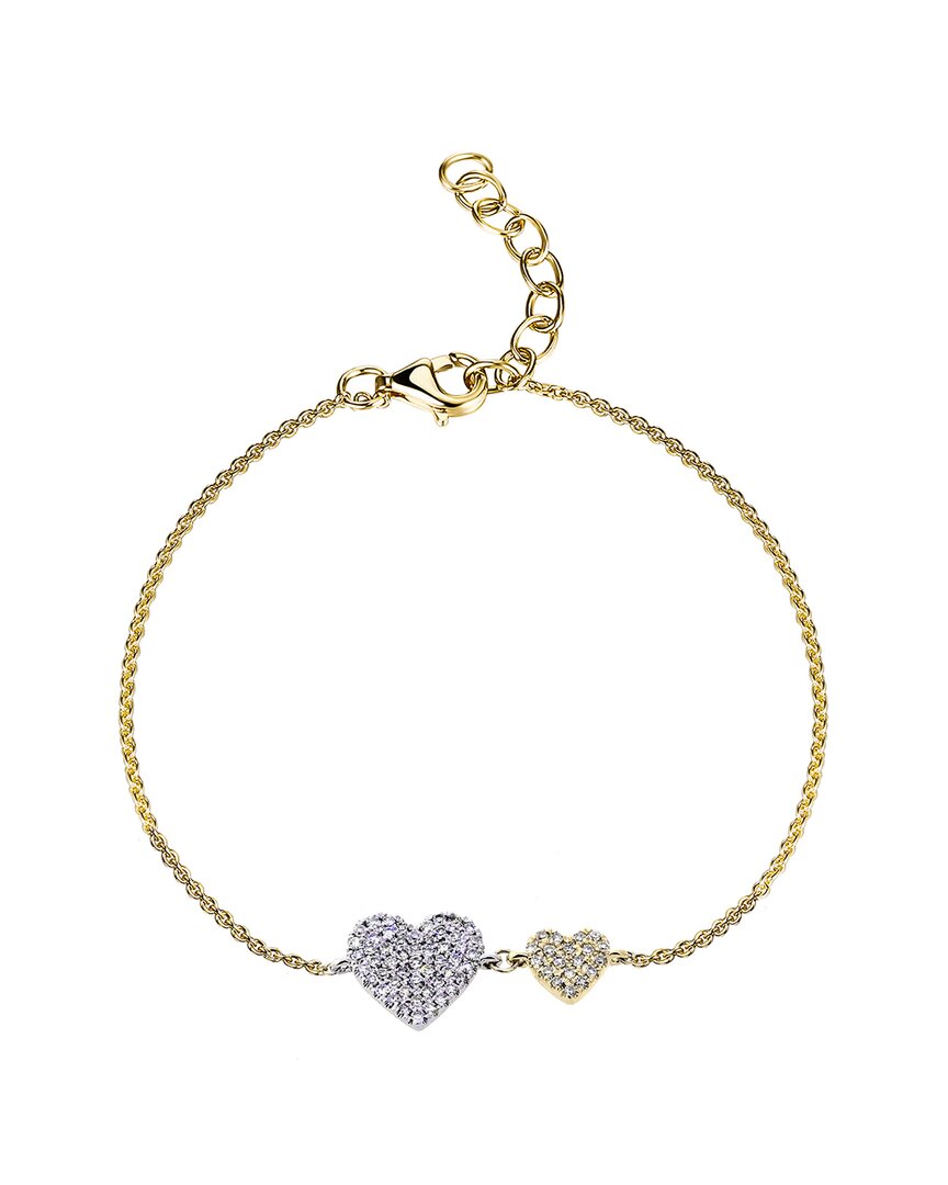 Sabrina Designs 14k 0.21 Ct. Tw. Diamond Heart Bracelet