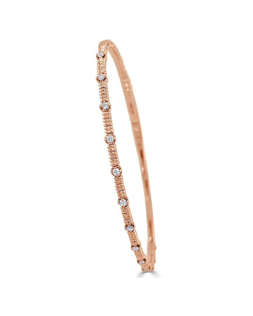 Sabrina Designs 14k Rose Gold 0.20 Ct. Tw. Diamond Bangle Bracelet