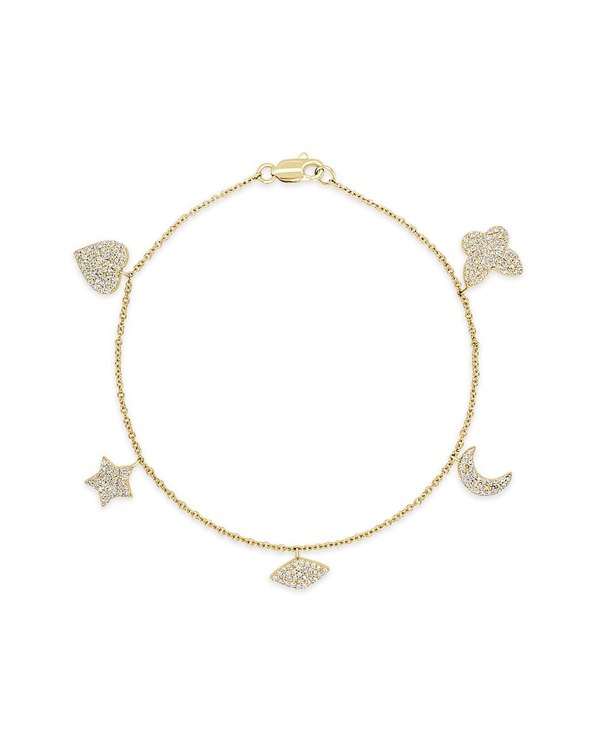 Sabrina Designs 14k 0.58 Ct. Tw. Diamond Charm Bracelet