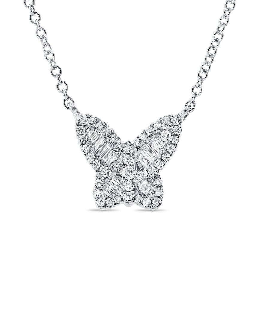 Sabrina Designs 14k 0.20 Ct. Tw. Diamond Butterfly Necklace