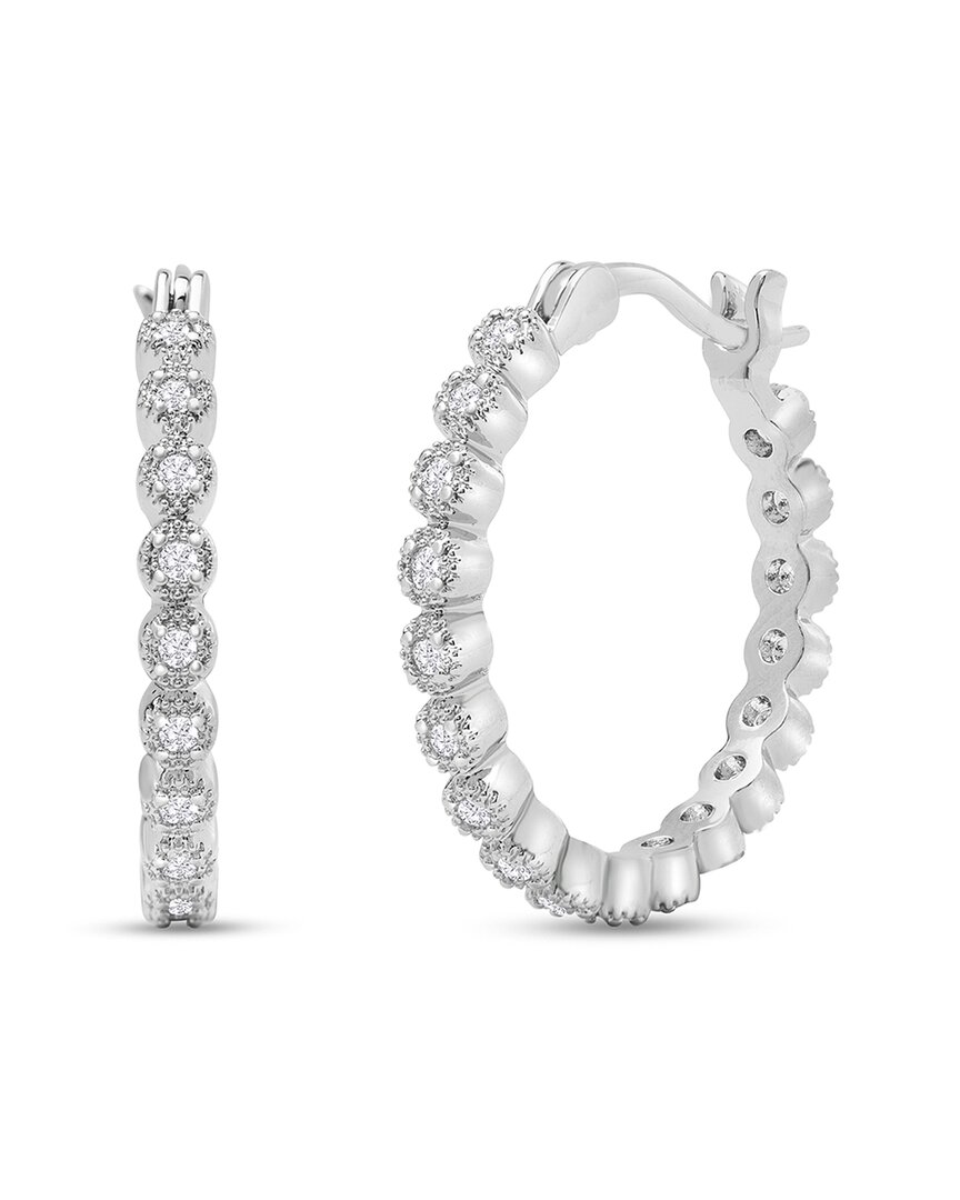 Jaclyn Smith Platinum Plated 0.25 Ct. Tw. Lab-grown Moissanite Earrings In No Color